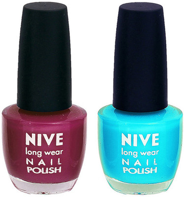 

Nive Colour Blast Nail Polish1305201679 Purple,Blue(Pack of 2)