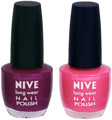 

Nive Colour Blast Nail Polish1305201726 Purple,Pink(Pack of 2)