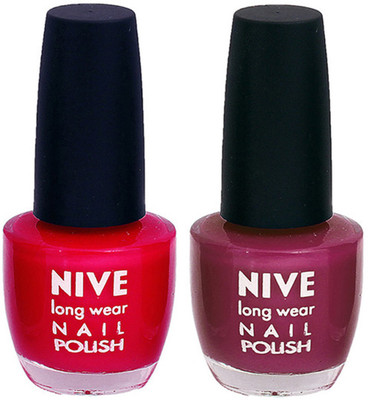 

Nive Colour Blast Nail Polish1305201662 Pink,Purple(Pack of 2)