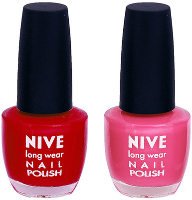 

Nive Colour Blast Nail Polish1305201621 Red,Pink(Pack of 2)