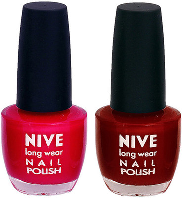 

Nive Colour Blast Nail Polish1305201633 Pink,Red(Pack of 2)