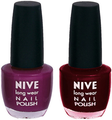 

Nive Colour Blast Nail Polish1305201710 Purple,Red(Pack of 2)