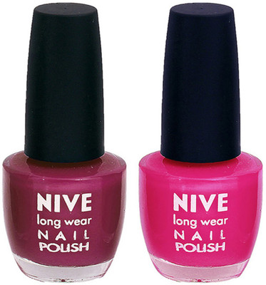 

Nive Colour Blast Nail Polish1305201669 Purple,Pink(Pack of 2)