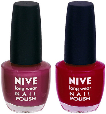 

Nive Colour Blast Nail Polish1305201694 Purple,Pink(Pack of 2)