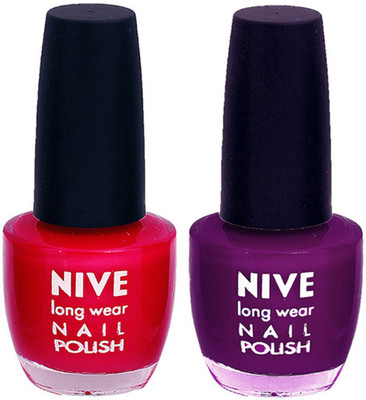 

Nive Colour Blast Nail Polish1305201634 Pink,Purple(Pack of 2)