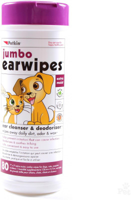 

Petkin Jumbo earwipe Pet Ear Eye Wipes(Pack of 80)