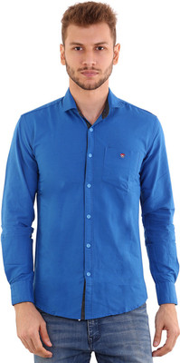 Rapphael Men's Solid Casual Spread Shirt