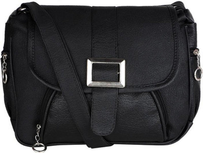 

Govind Women Casual Black Rexine, Leatherette Sling Bag