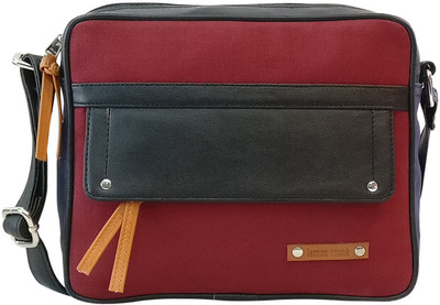 

Lemon Trunk Women Maroon, Blue, Black Canvas, PU Sling Bag, Black;blue;maroon