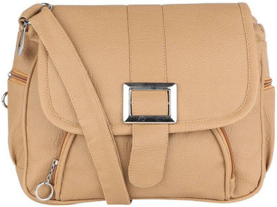 

Radhe Collection Girls Casual Beige PU Sling Bag