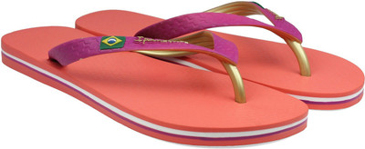 

Ipanema Flip Flops, Red/gold/pink