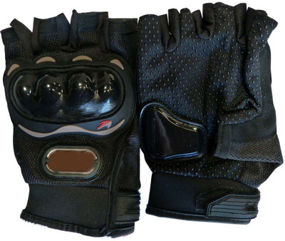 

ShoppingKiSite Impact Resistant Hard Knuckle Tactical Motorcycle Bike Riding Shockproof Outdoor Half Finger Black Medium Gloves for Men Riding Gloves (, Black