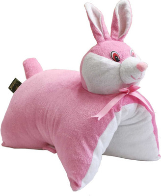 

Lushomes Charming Light Pink Bunny Cushion (Size: 35x28 cms) - 2 cm(Pink)