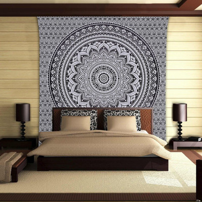 

Stylo Culture Mandala Living Room Tapestry(Grey)