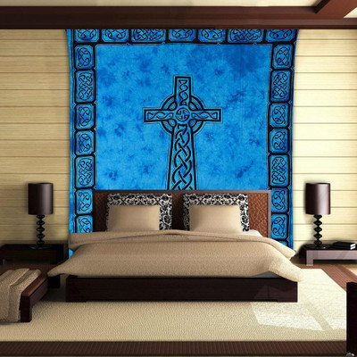 

Stylo Culture Mandala Living Room Tapestry(Blue)