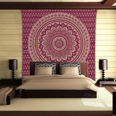 

Stylo Culture Mandala Living Room Tapestry(Maroon)