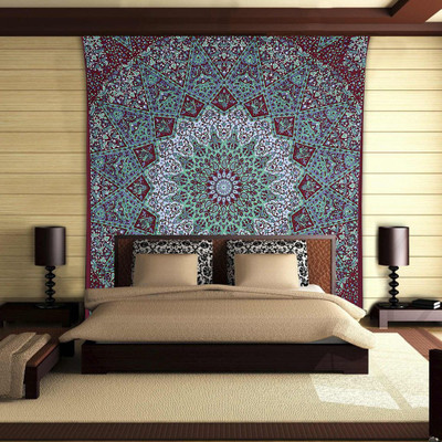 

Stylo Culture Mandala Living Room Tapestry(Maroon)