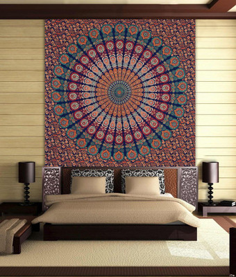 

Stylo Culture Mandala Living Room Tapestry(Blue)
