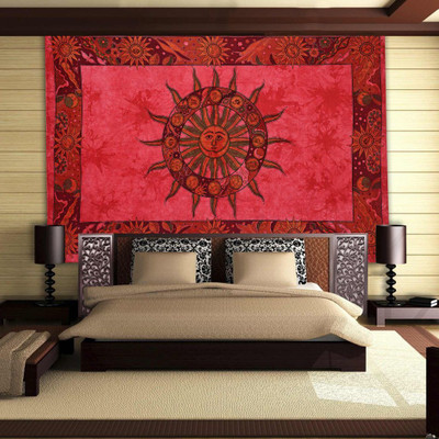 

Stylo Culture Mandala Living Room Tapestry(Pink)
