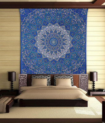 

Stylo Culture Mandala Living Room Tapestry(Blue)