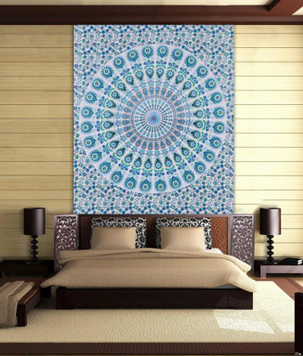 Stylo Culture Mandala Living Room Tapestry(Green)