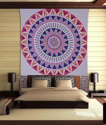

Stylo Culture Mandala Living Room Tapestry(Pink)