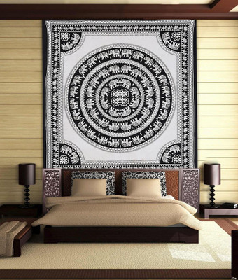 

Stylo Culture Mandala Living Room Tapestry(Black)