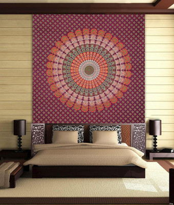 

Stylo Culture Mandala Living Room Tapestry(Maroon)