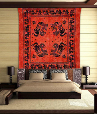 

Stylo Culture Mandala Living Room Tapestry(Orange)