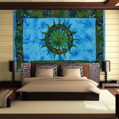 

Stylo Culture Mandala Living Room Tapestry(Blue)
