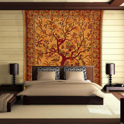 

Stylo Culture Mandala Living Room Tapestry(Yellow)
