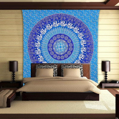 

Stylo Culture Mandala Living Room Tapestry(Blue)