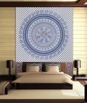 

Stylo Culture Mandala Living Room Tapestry(Blue)