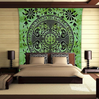 

Stylo Culture Mandala Living Room Tapestry(Green)