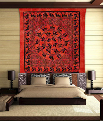 

Stylo Culture Mandala Living Room Tapestry(Orange)