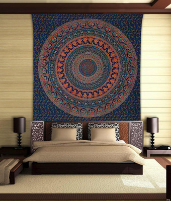 

Stylo Culture Mandala Living Room Tapestry(Blue)