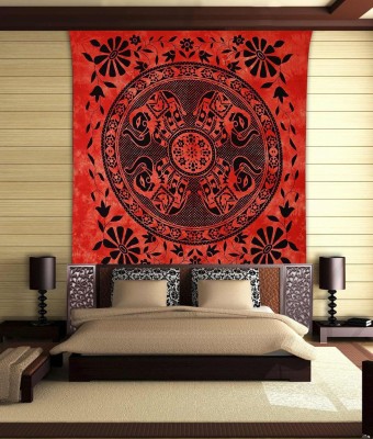 

Stylo Culture Mandala Living Room Tapestry(Orange)