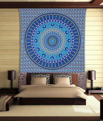 

Stylo Culture Mandala Living Room Tapestry(Blue)