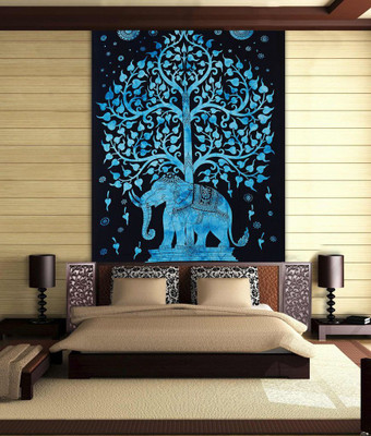 

Stylo Culture Mandala Living Room Tapestry(Blue)