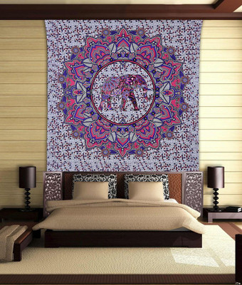 

Stylo Culture Mandala Living Room Tapestry(Pink)