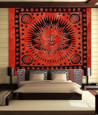 

Stylo Culture Mandala Living Room Tapestry(Orange)