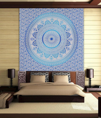

Stylo Culture Mandala Living Room Tapestry(Blue)
