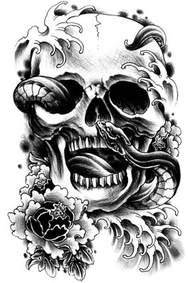 

Savii Arm Hand Wrist Tattoo(Skull Design)