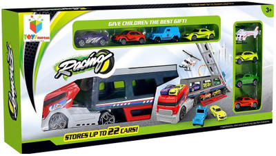 

Toys Bhoomi Long Haul Carrier Truck Toy Accessory(Car, Helicopter Multicolor)