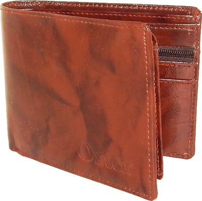 

Oster Men Brown Genuine Leather, Fabric Wallet(7 Card Slots)