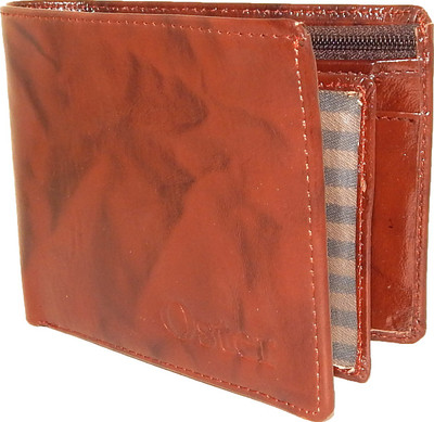 

Oster Men Brown Genuine Leather, Fabric Wallet(6 Card Slots)