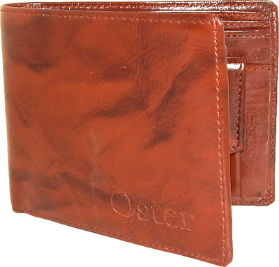 

Oster Men Brown Genuine Leather, Fabric Wallet(5 Card Slots)