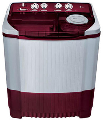 LG 8 kg Semi Automatic Top Load White, Maroon(P9042R3SM)
