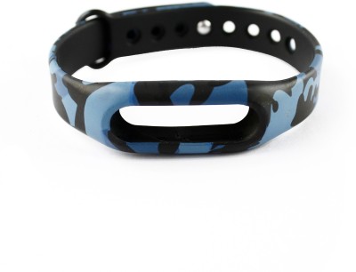 Shopizone Strap for MIband1 Camouflage 13 mm PU Watch Strap(Blue)   Watches  (Shopizone)