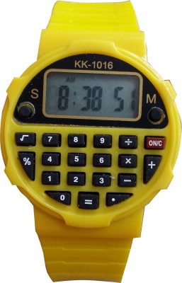 SS Traders Yellow Calculator Watch  - For Boys   Watches  (SS Traders)